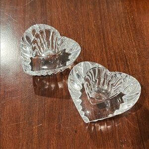 Heart-Shaped Glass Candle Holders